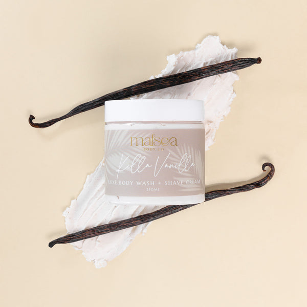 Malsea Luxe body wash and shave cream