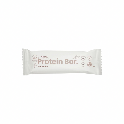 Nothing Naughty Protein bar, Flat White